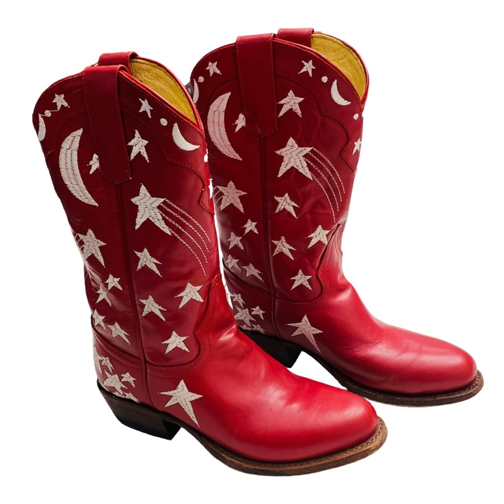 Mini Miron Crosby, 2 Youth, leather western cowboy cowgirl boots - Picture 2 of 7